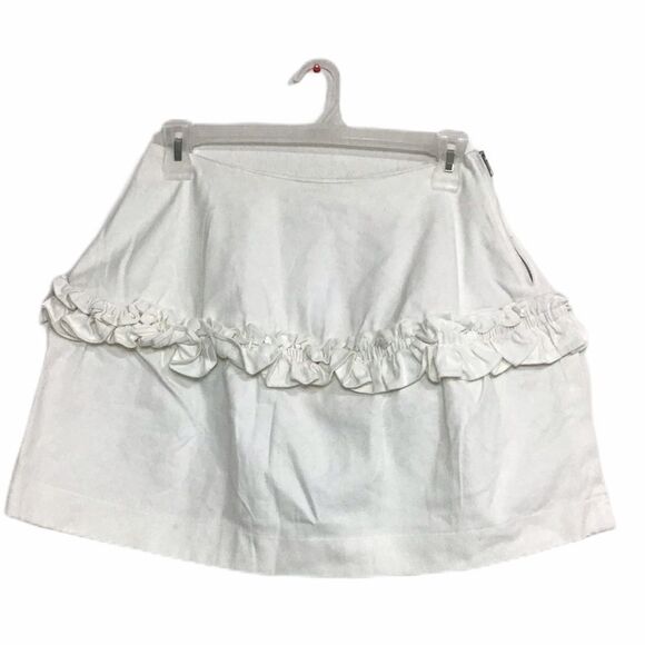 ASOS Lightweight Denim Ruffle Mini Skirt Size 8 - Picture 1 of 9